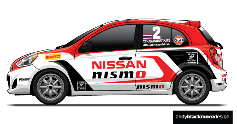 Car Illustrations For Nissan Nismo 16 Programme Launch Andy Blackmore Design